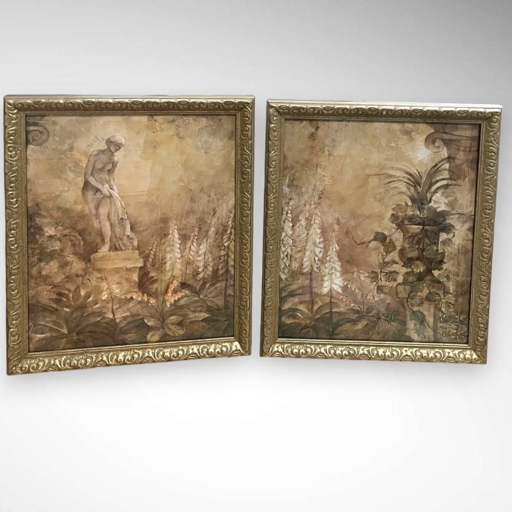 2 Large Framed Sepia-Toned Beautiful Prints By Artist Albene Hristova